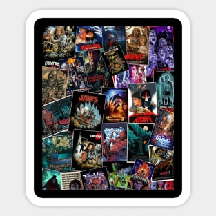 Horror Movie Collage Sticker